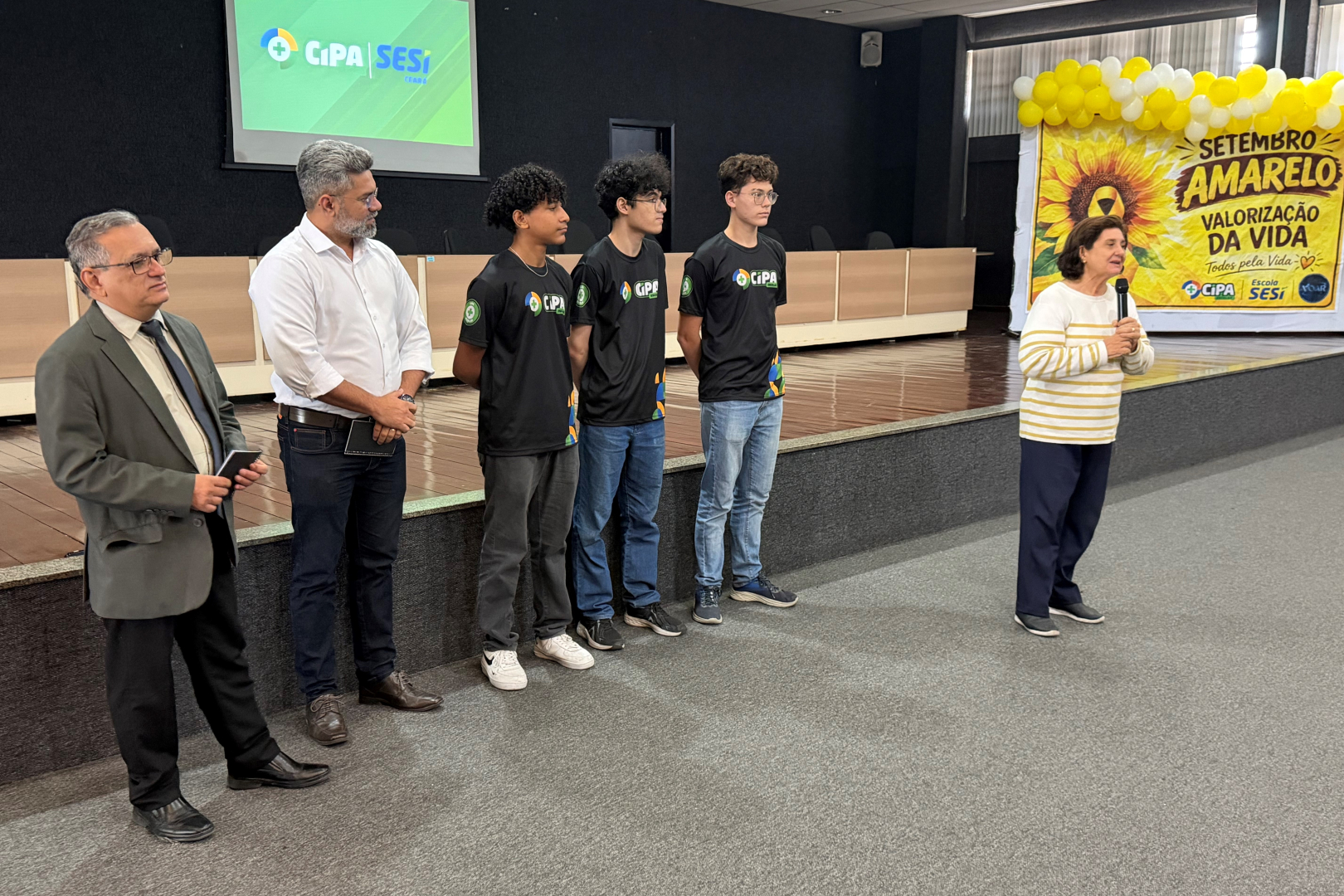 Projeto Cipa Escolar na Escola do Sesi de Sobral recebe visita do Programa Trabalho Seguro